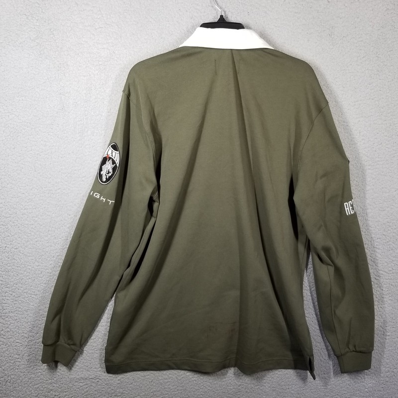 Jordan Essentials Men's Long-Sleeve Rugby Top Men Medium Green Sample HF9323-325 gallery