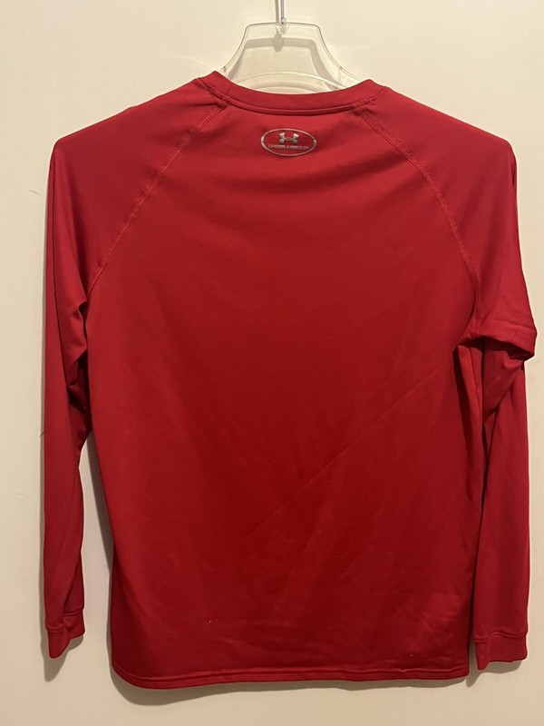 Red Under Armour Small S Loose Long Sleeve T Shirt Men’s Pull Over gallery