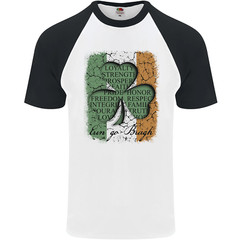 St Patricks Day Shamrock 3 Leaf Clover Mens S/S Baseball T-Shirt