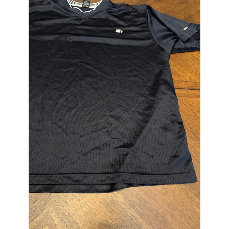 Starter Mens V-Neck Mesh Athletic Jersey Shirt Navy Blue Size 2XL RN70892 gallery