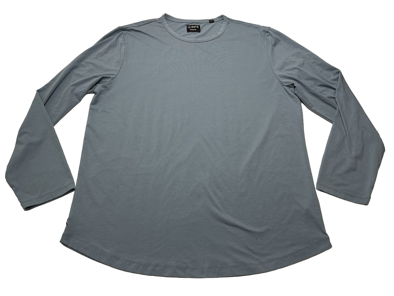 Men's Cuts AO Universal Long Sleeve Curve-Hem Shirt Size XXL Blue gallery