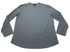 Men’s Cuts AO Universal Long Sleeve Curve-Hem Shirt Size XXL Blue