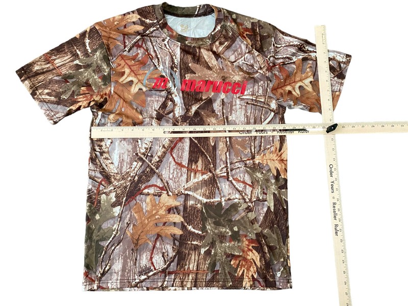 Marucci Camouflage Baseball Shirt Brown Red Logo Short Sleeve Hunting Outdoor gallery