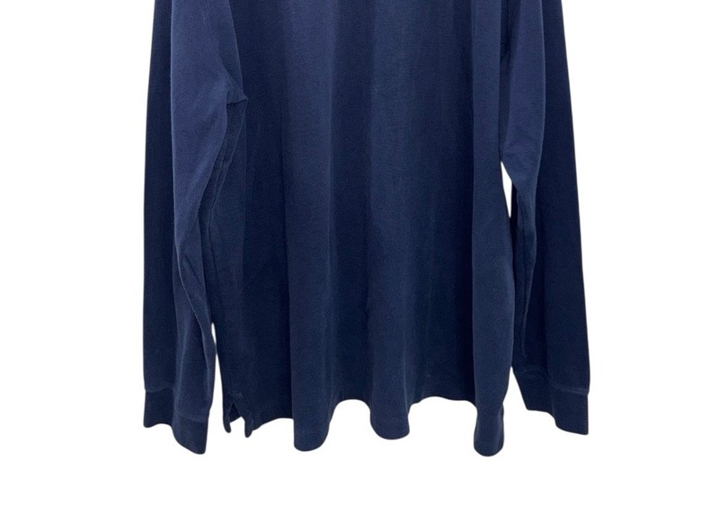 Polo Ralph Lauren Men's 3XLT Navy Blue Estate Rib Quarter Zip Pullover Sweater gallery