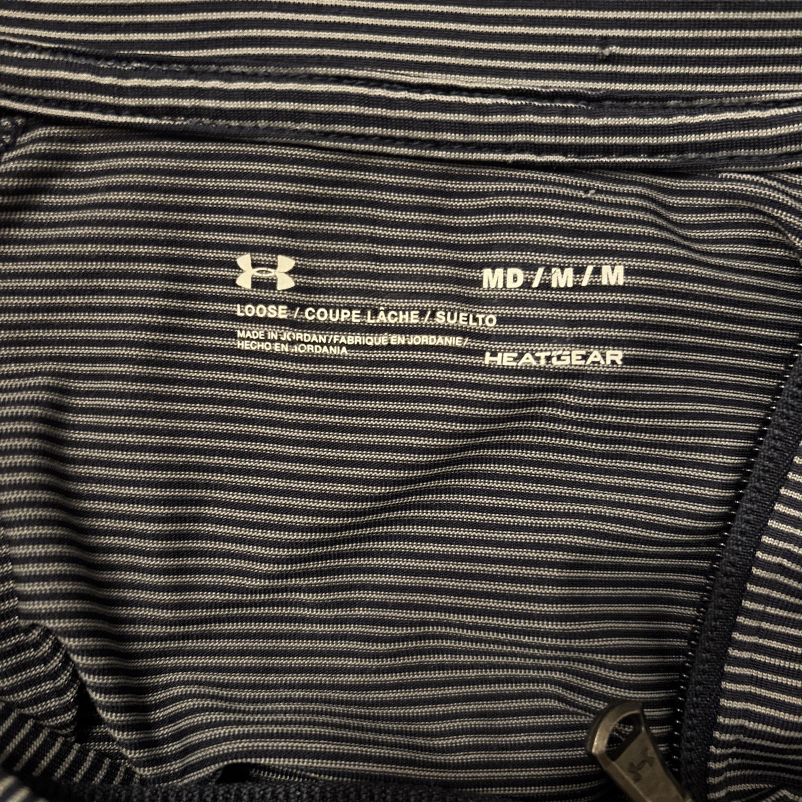 Under Armour Golf HeatGear Tech 1/4 Zip Striped Pullover - Mens Medium gallery