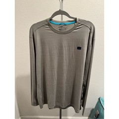 Avid Technical Long Sleeve Crew — Gray Athletic Comfort 100% UV Blocking Light