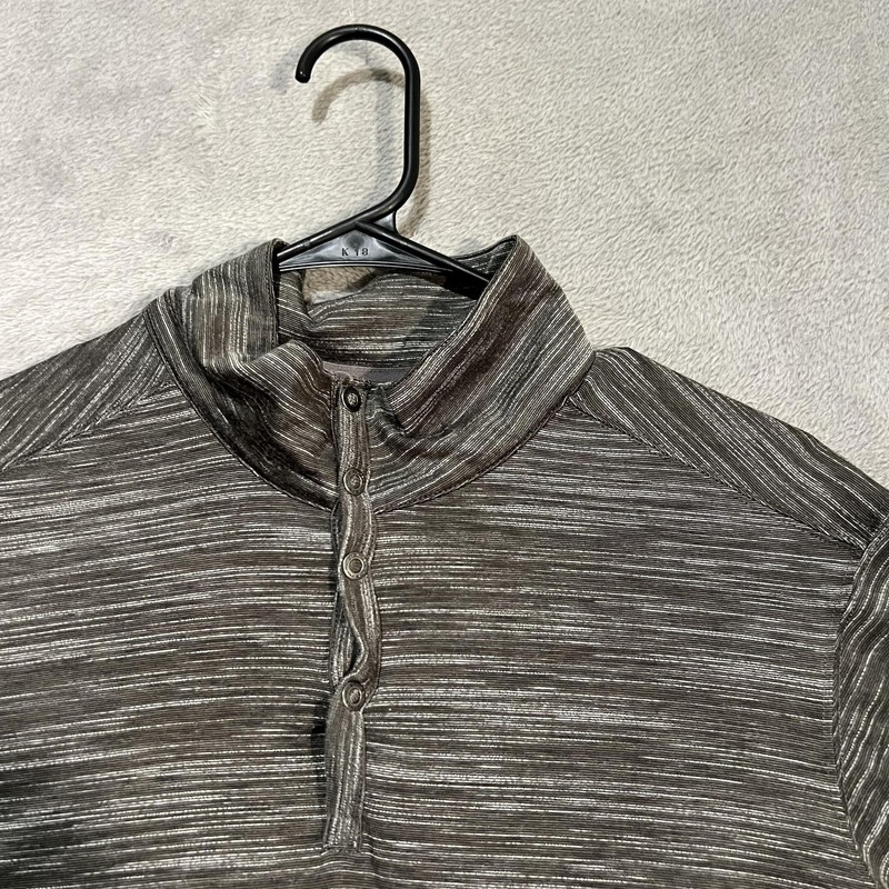 ExOfficio Henley Pullover Mens Small Gray Long Sleeve Mock Neck Hiking gallery