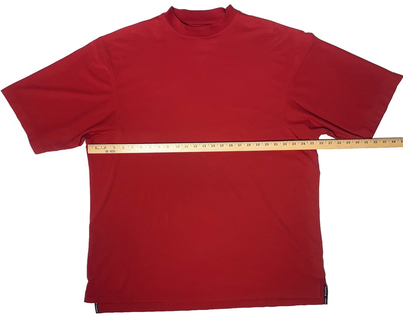 FootJoy Mock Neck Golf Shirt FJ ProDry Pique Short Sleeve Polo Tee Red Size XL gallery