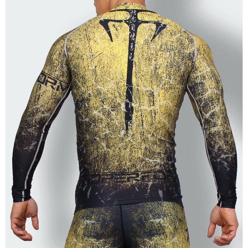 FX-107Y GRUNGE -Yello Compression Shirt Skin Tight Base layer Rash guard MMA Gym gallery