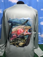 World Wide Sportsman Shirt XL Long Sleeve Fishing Green 1st picture is back C29