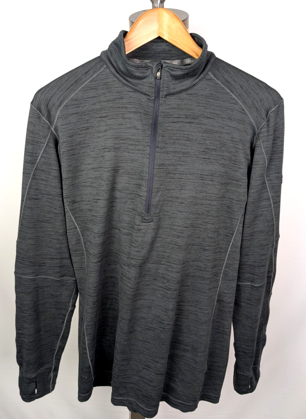 KUHL Alloy 1/4 Zip Pullover Sweater Jacket Sz L Gray Stretch Performance gallery