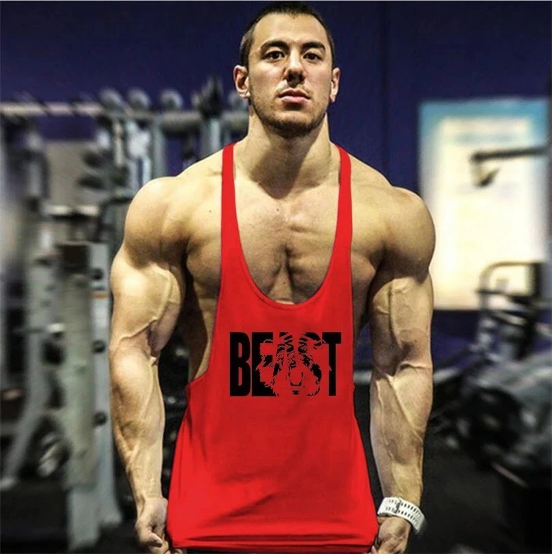 Mens Gym Tank Top Muscle Shirt Sleeveless T Shirt Workout Fitness Training Tee gallery
