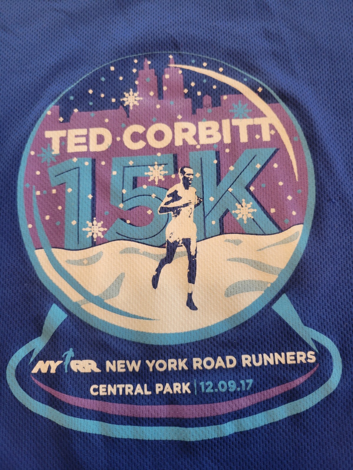 New Balance 2017 Ted Corbitt 15k New York Road Runners Blue Long Sleeve Medium gallery