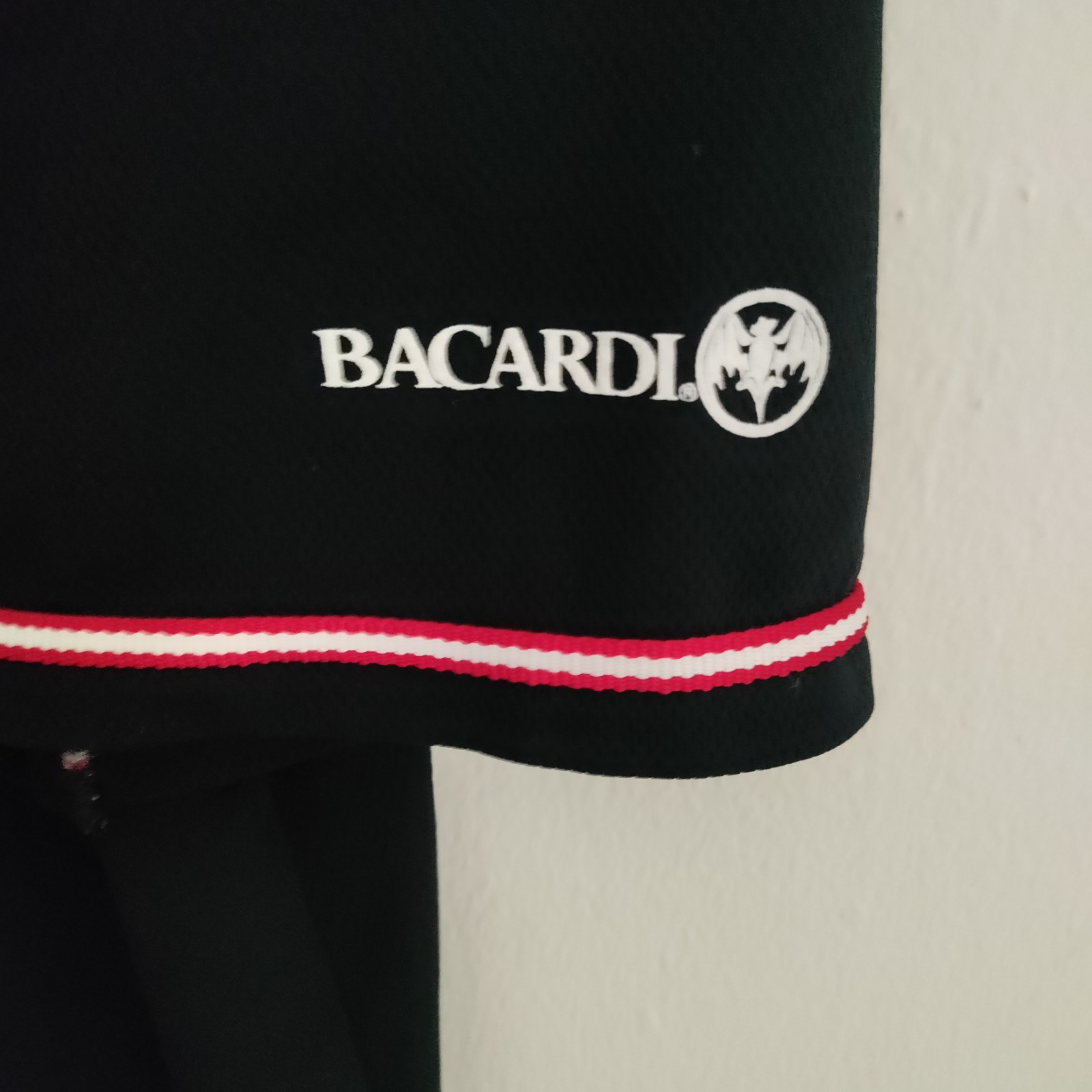 Bacardi Mens Black Large Embroidered Half Sleeve Baseball Jersey Size L gallery