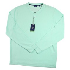 FootJoy Henley Shirt Mens L Azure Golf Long Sleeve Athletic Pullover $145 NEW
