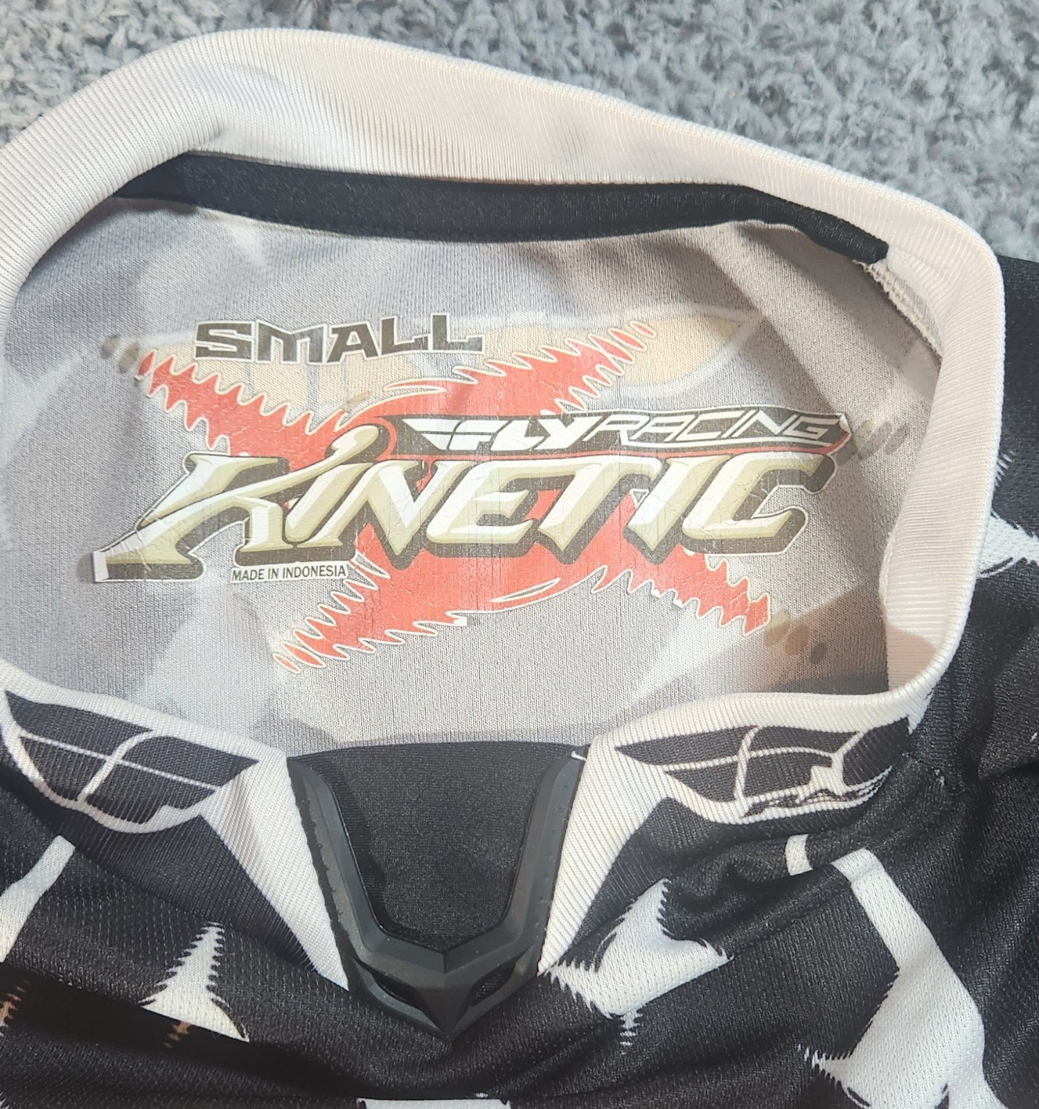 Fly Racing Men's Kinetic Motorcross Jersey Shirt Size Small Black Yellow gallery