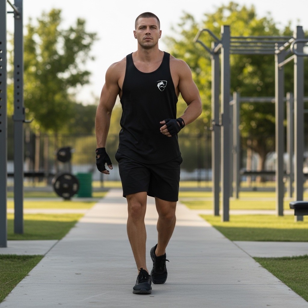 Alphalete Athletics Mens Black Racerback Tank Top Stringer Gym Shirt Small gallery