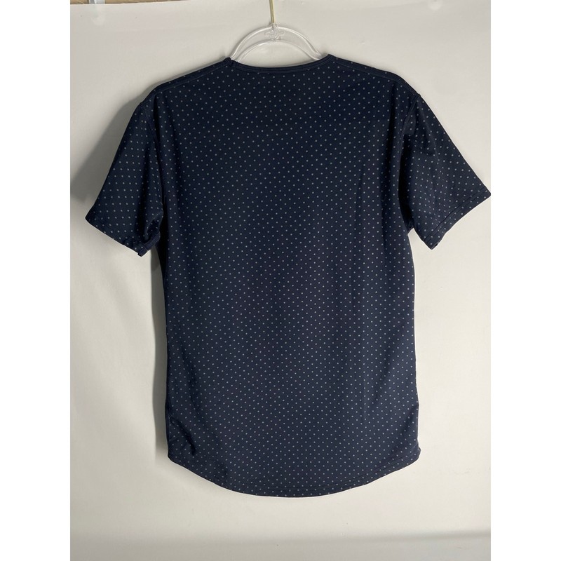 BYLT Drop Cut Short Sleeve T-shirt Black Gray Polka Dot Size Small Men's gallery