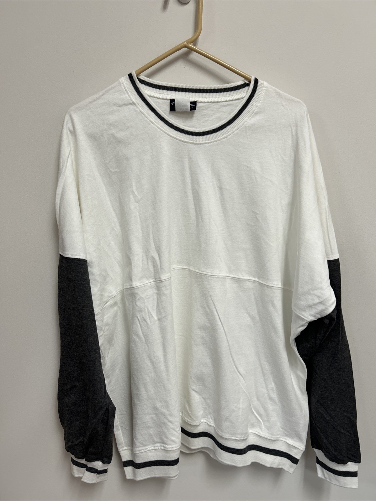 Spirit Jersey Size Large Cotton Blend White/Gray Jersey Rugby Shirt gallery