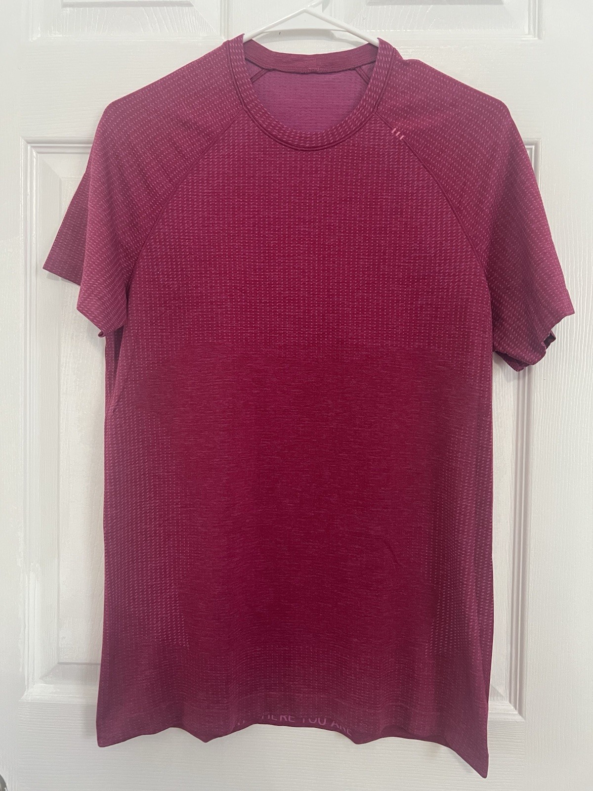 Lululemon Men's Metal Vent Tech Short Sleeve Tee Shirt S Pink Magenta Athletic gallery