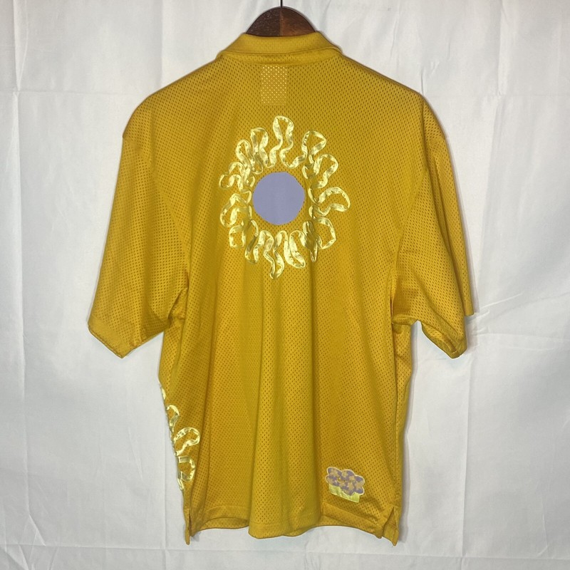 Nike Uphoria Button Up Mesh Short Sleeve Shirt DV9676-743 Yellow Men's Sz: M gallery