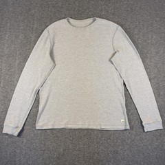 Vuori Shirt Mens Medium Gray Long Sleeve Thermal Waffle Crewneck Base Layer