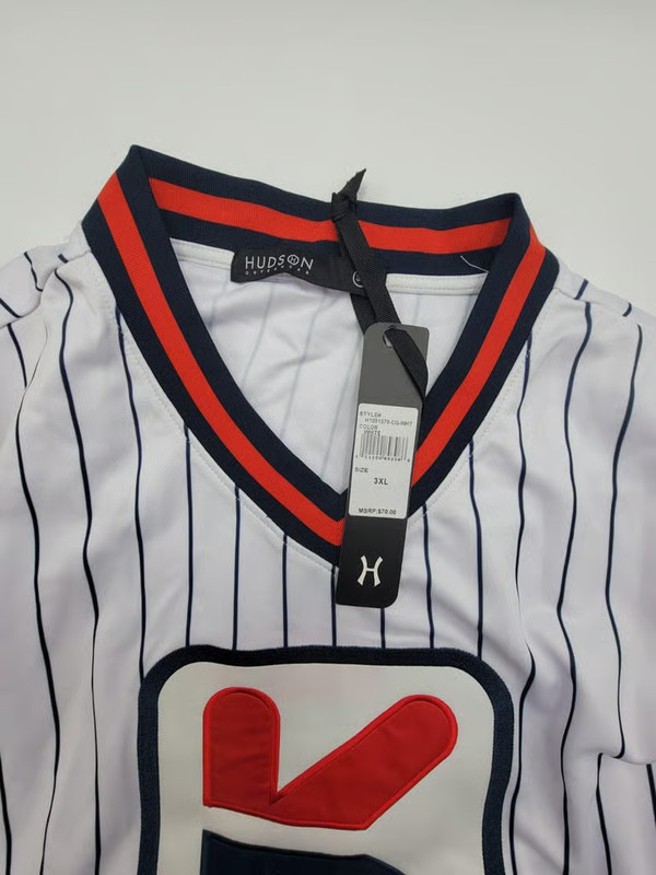 Hudson Kilo Baseball Jersey/Graphic/White/Size 3XL. 2017-2018/NWT gallery
