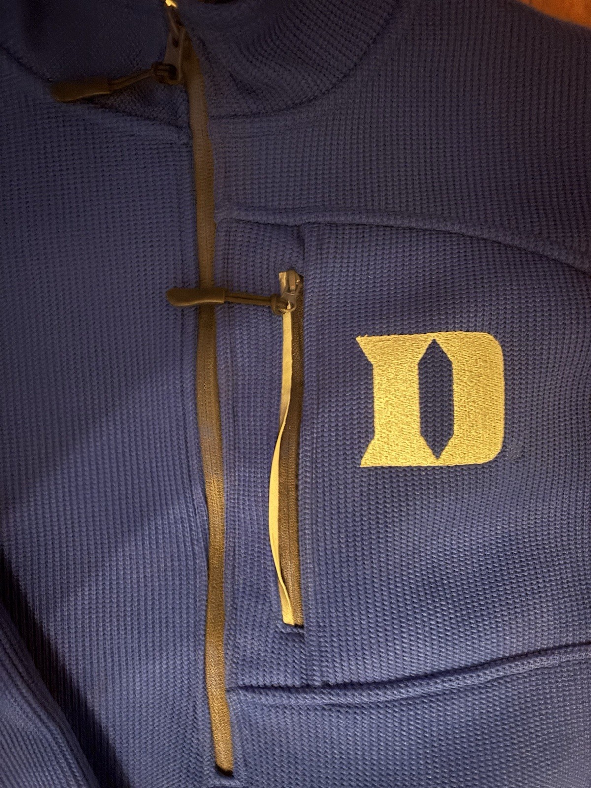 Duke Blue Devils 1/4 Zip Light Weight Pullover Colosseum Size Small Logo gallery