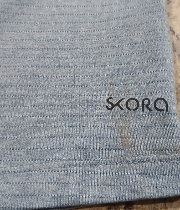 Skora Qwick Dry Performance Shirt Mens L Blue Gray Running Athletic Tee gallery