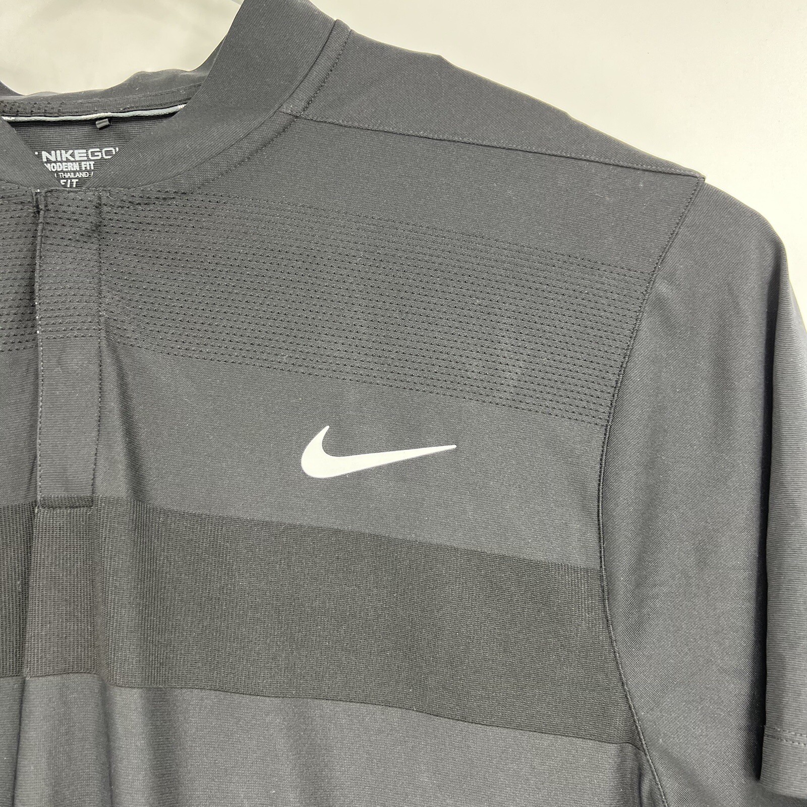 Nike Golf Momentum Fly Swing Knit Alpha Stripe Polo Shirt 802830 Men 2XL gallery