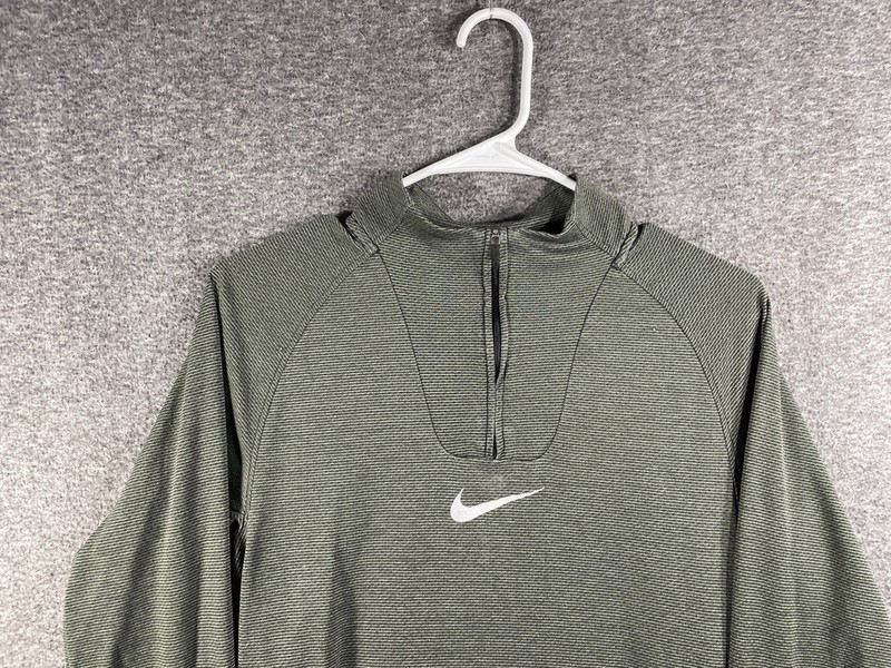 Nike Mens Small Aeroact 1/4 Zip Running Top Long Sleeve Pullover Green Jacket gallery