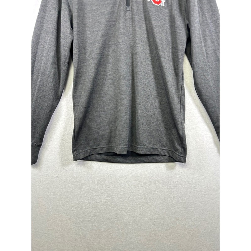 Champion Ohio State Buckeyes Pullover Mens Small Gray 1/4 Zip NCAA Athletic S gallery