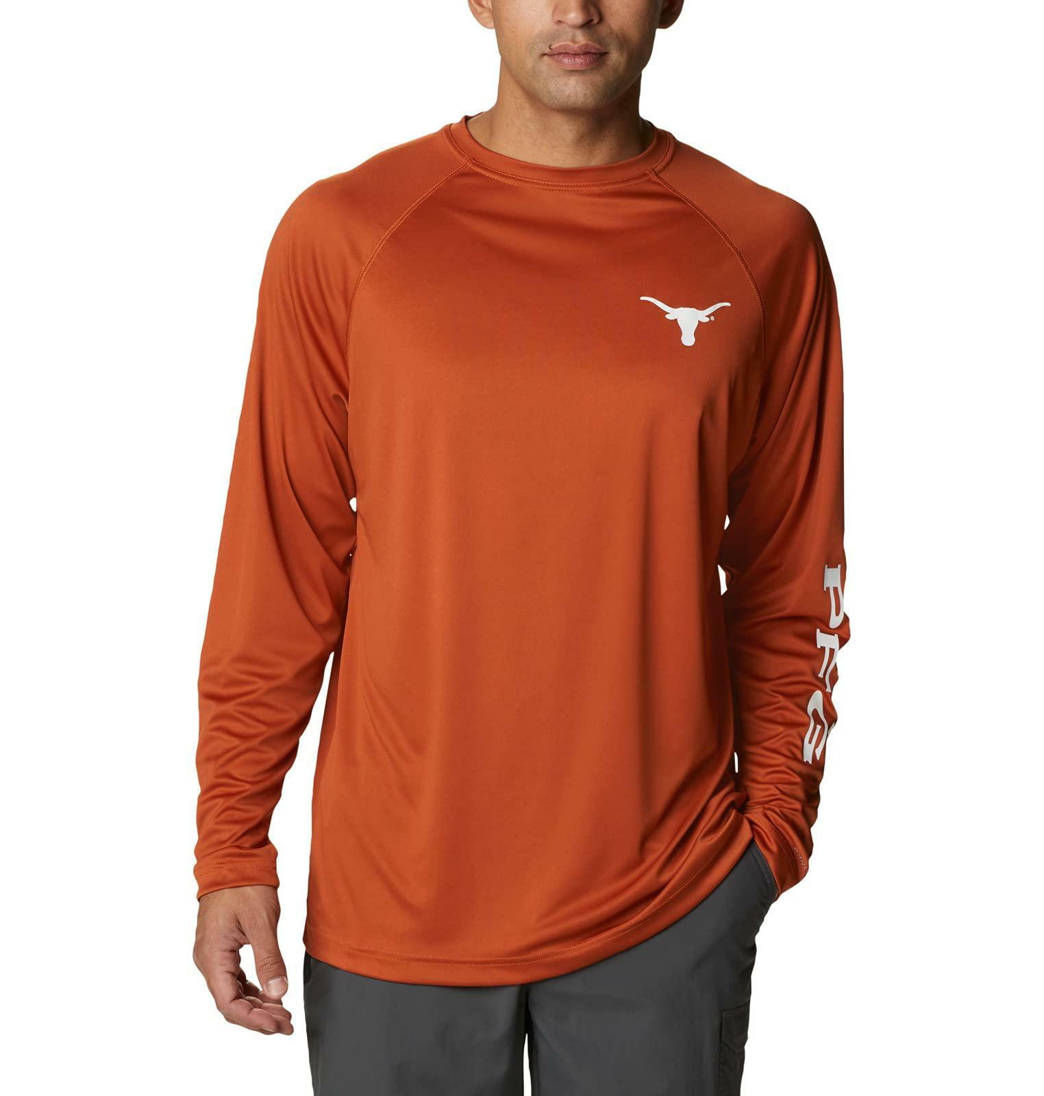 Columbia Men's Texas Longhorns Terminal Tackle Long Sleeve PFG Top 2XT 3XT gallery
