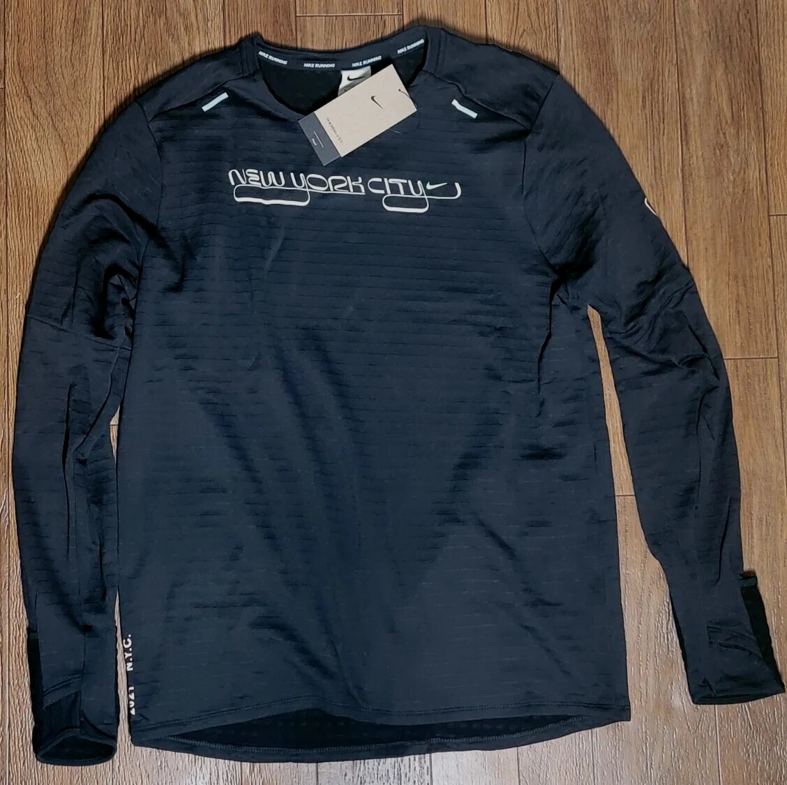Nike Therma-Fit Repel Element NYC Men's Running Shirt Black LS DN7487-010 Large gallery