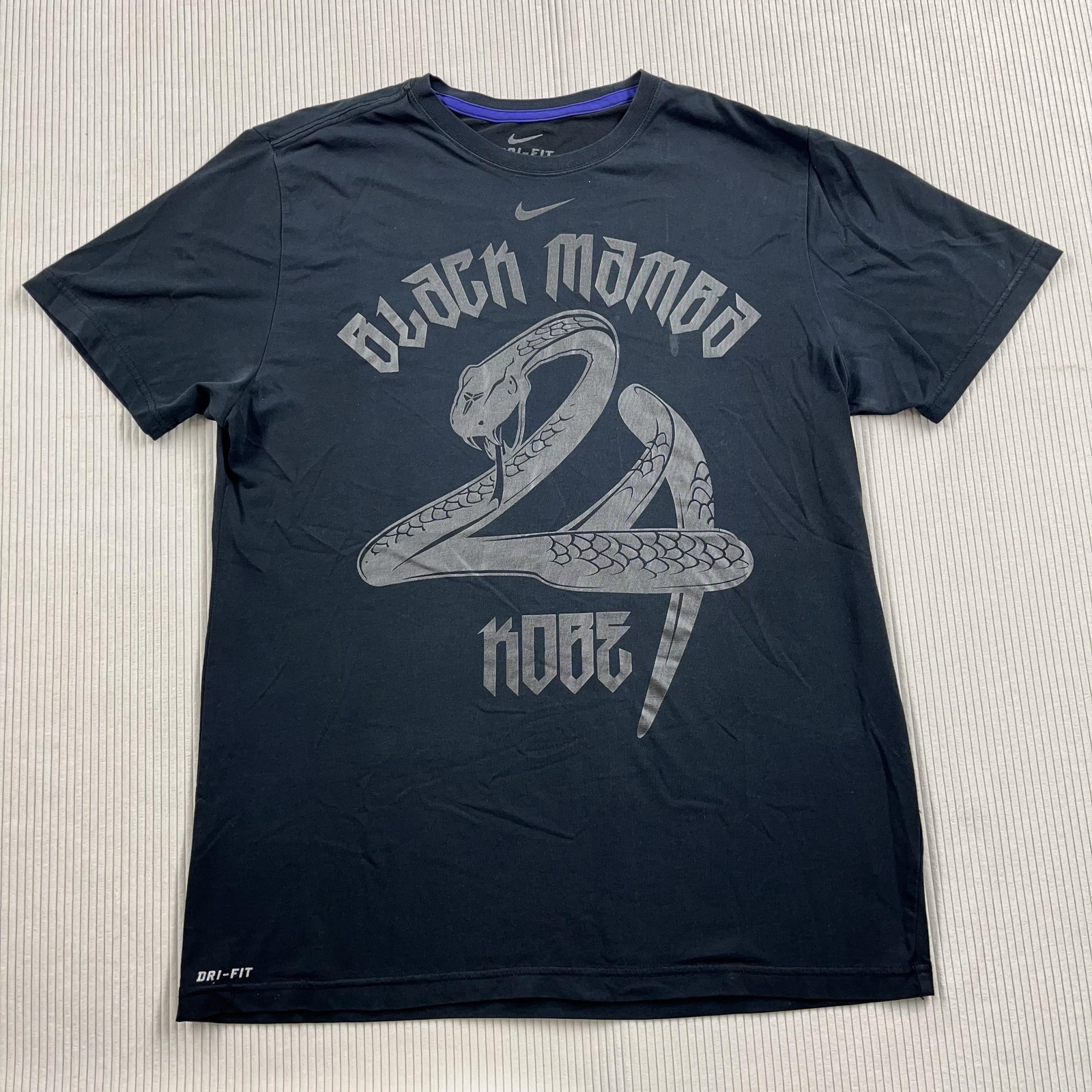 Nike Shirt Mens L Black Dri-FIT Black Mamba Kobe Graphic Tee Basketball Top gallery