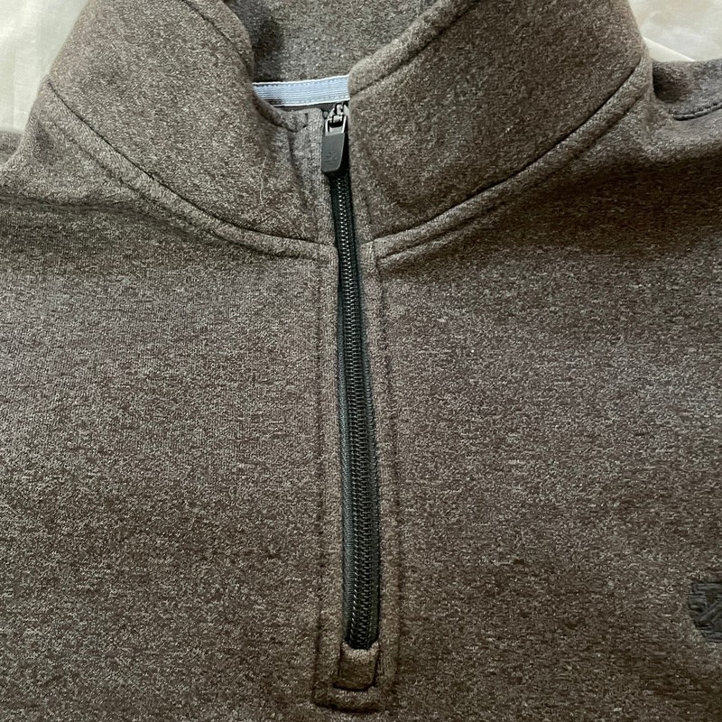 Men's Sz XL IZOD Advantage Performance Stretch 1/4 Zip Colorblock Black and Gray gallery