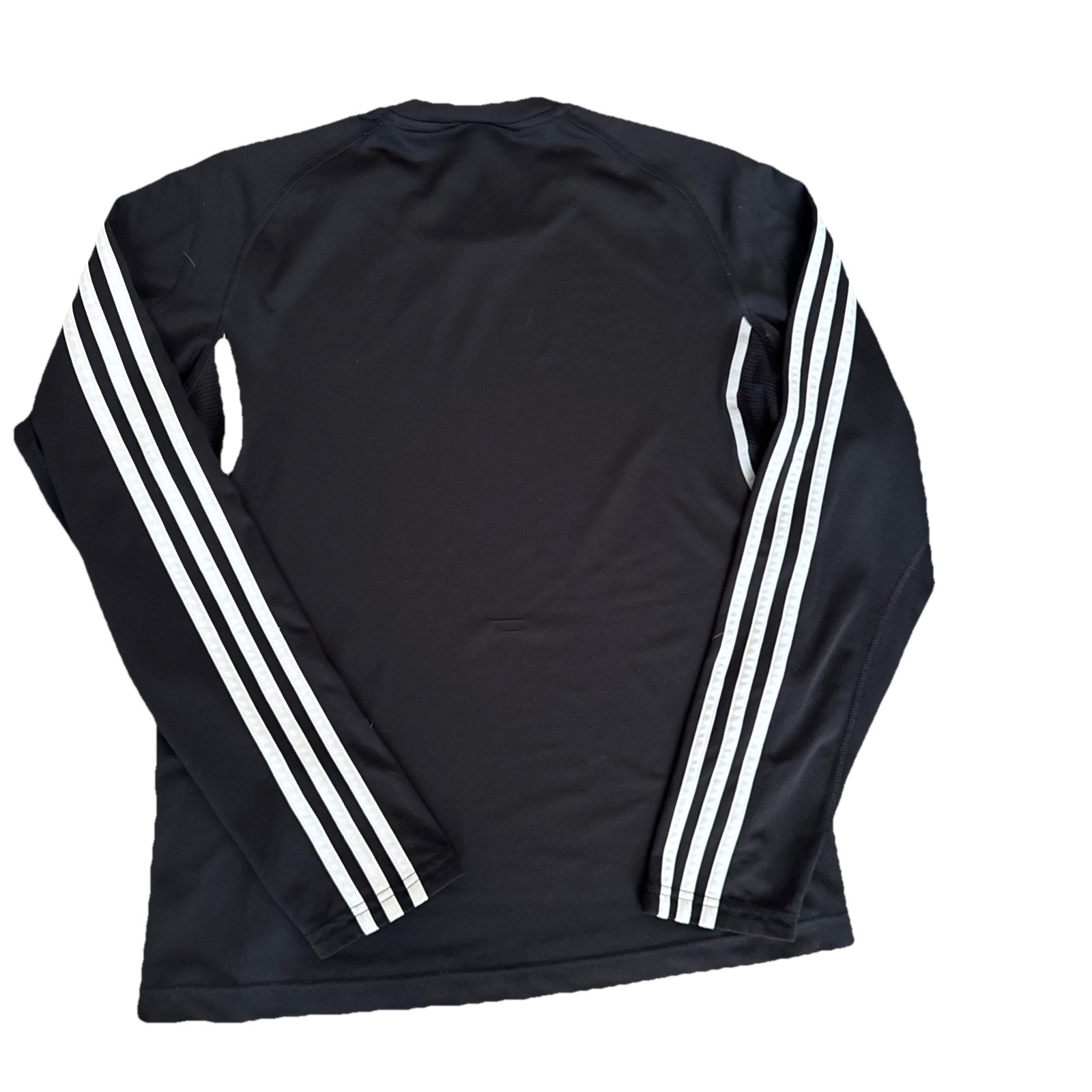 Adidas Long Sleeve Three Stripes Response Athletic Sweat Shirt Men's S Black gallery
