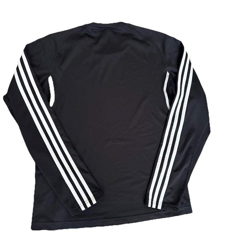 Adidas Long Sleeve Three Stripes Response Athletic Sweat Shirt Men's S Black gallery