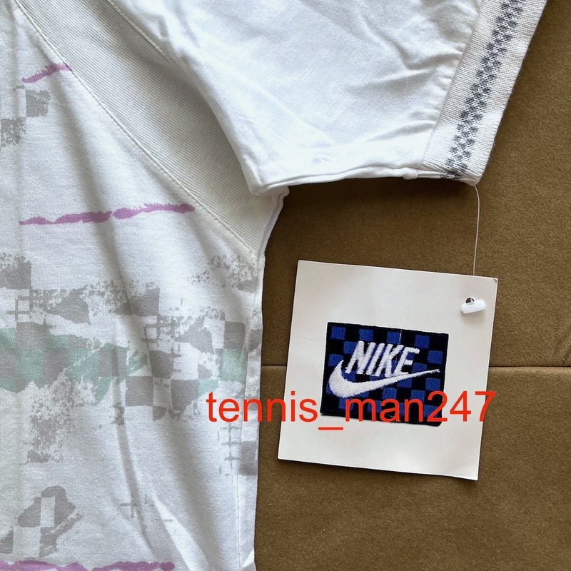 Nike John McEnroe Andre Agassi Checkerboard Tennis Polo Shirt PE Challenge Court gallery