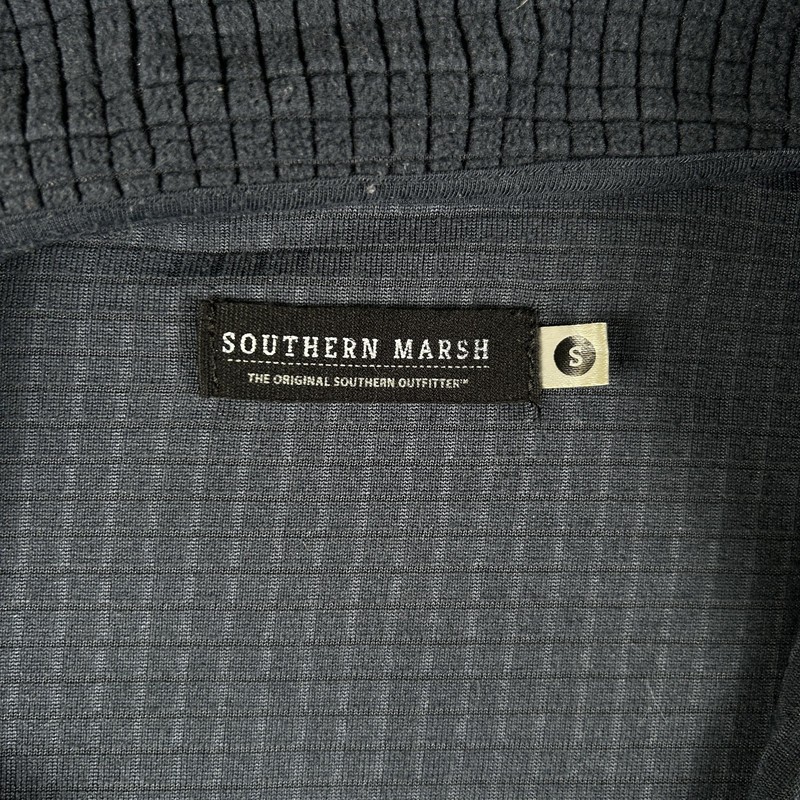 Southern Marsh Fieldtec Fleece Pullover Mens Small Blue 1/4 Zip Mock Neck Waffle gallery