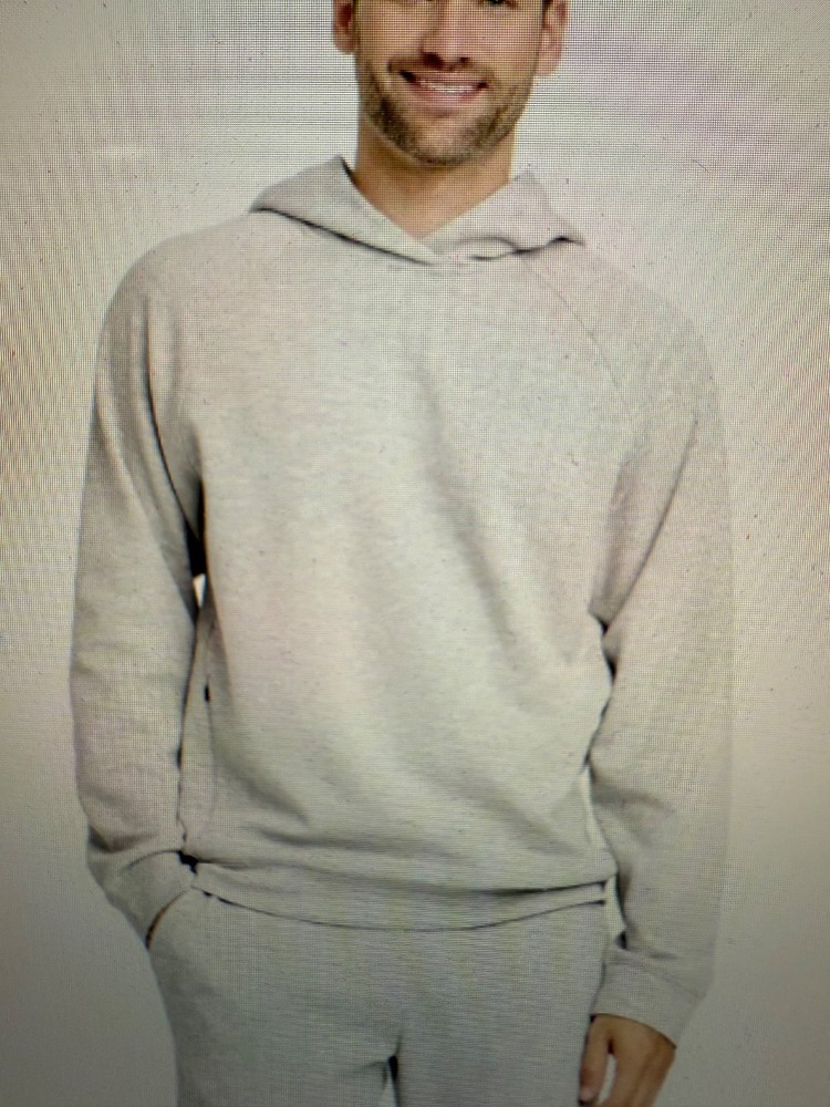 ALL IN MOTION ~ Men's Mesh Spacer Fleece Hoodie Gray MED Zip Pockets FREE SHIP