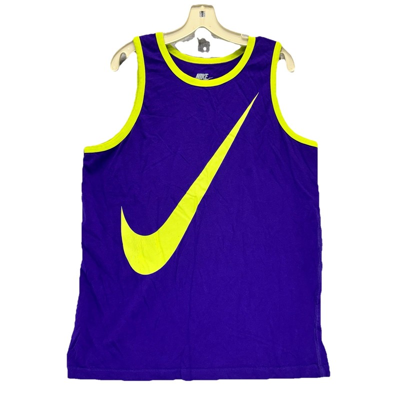 Vintage Nike Tank Top Mens Size Large Purple Swoosh Logo Athletic Workout Retro gallery