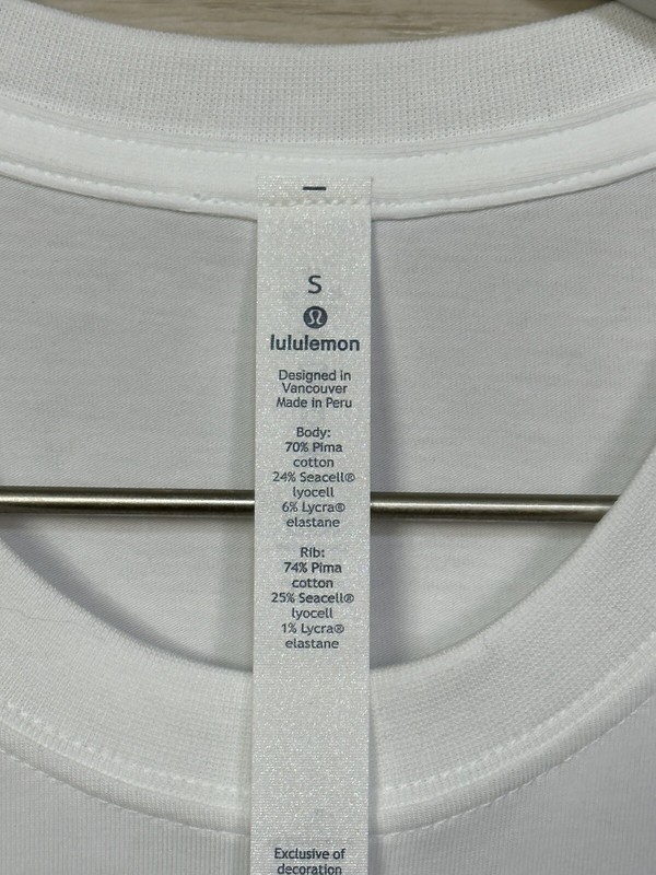 Lululemon 5 Year Basic T Crew Neck Tee *Vitasea Size S 🤍 White WHT 80716 gallery
