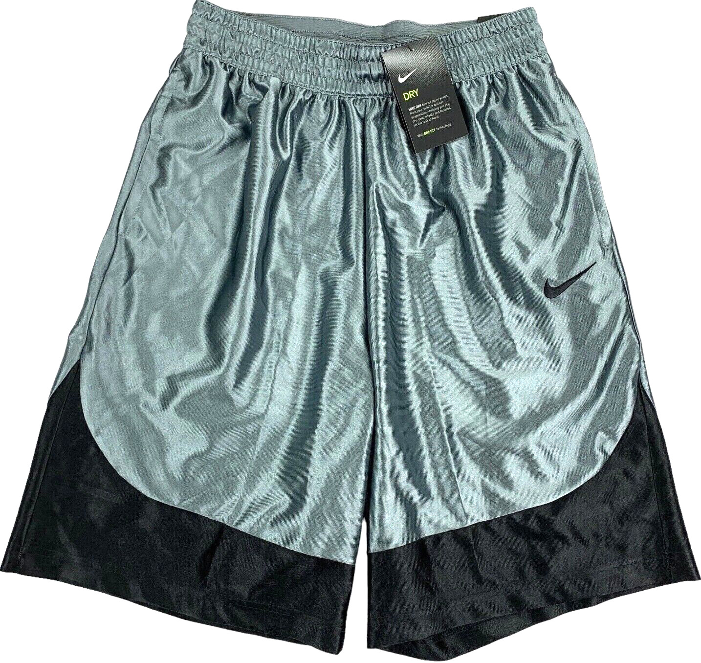 Nike Dri-Fit Durasheen Silver Black 2021 Men's L 🏀 Shorts CV1927 065 - New NWT gallery