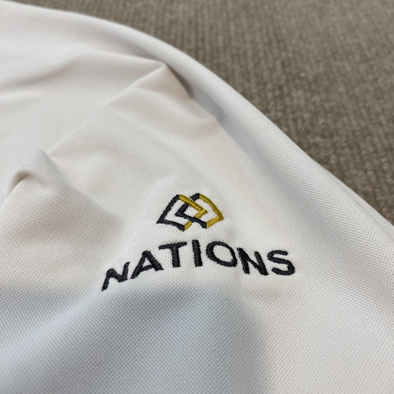 UNRL Pullover Shirt Mens 2XL White Quarter Zip Long Sleeve Athletic Nations Logo gallery
