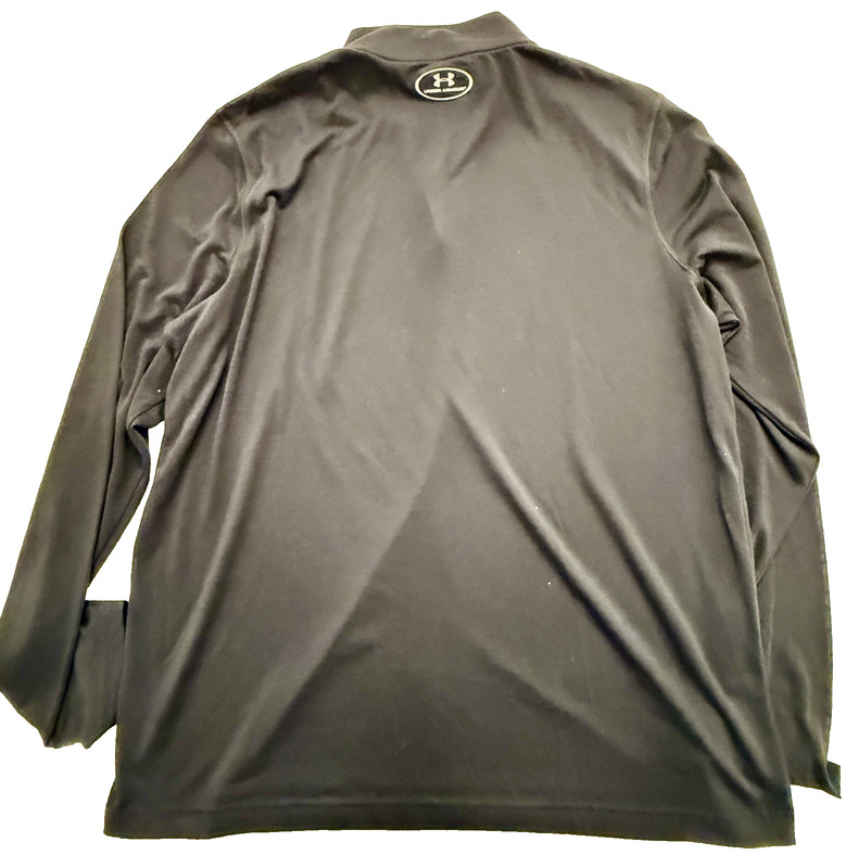 Mens Under Armour Threadborne Large Black Heatgear 1/4 Zip Pullover Long Sleeve gallery