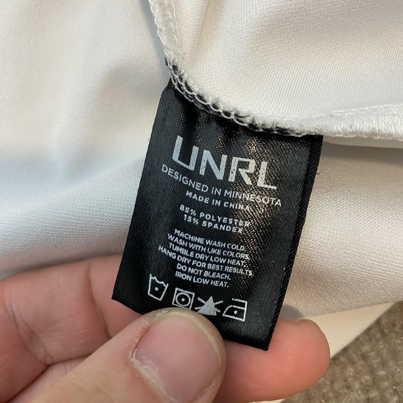 UNRL Pullover Shirt Mens 2XL White Quarter Zip Long Sleeve Athletic Nations Logo gallery