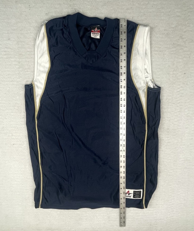 basketball jersey vintage pro quality Navy Gold white Large sku#5 gallery