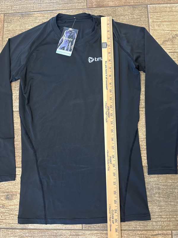Tesla Shirt Mens Large Black Compression Performance Base Layer Pullover Top gallery