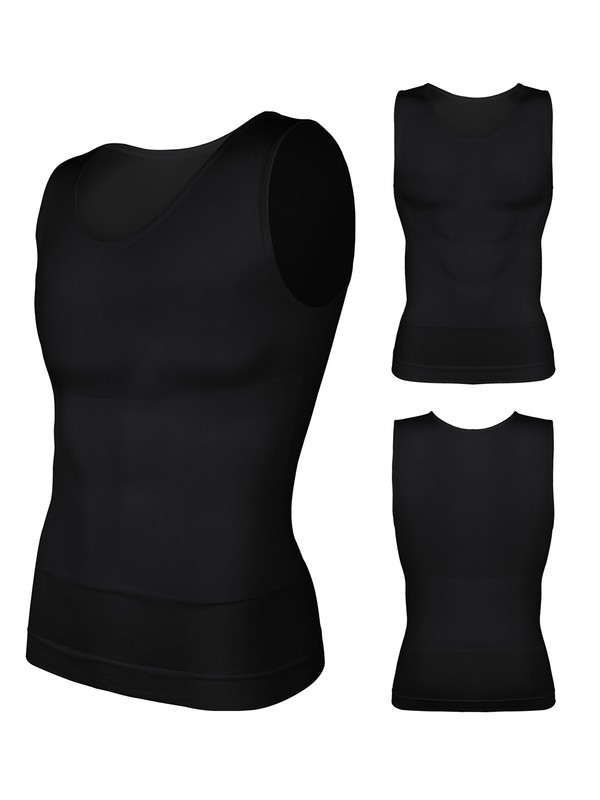 Shapertop for Men Slimming Tank Compression Shirt Men Tummy Control Tank 1-3 PCS gallery